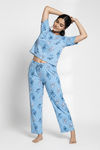 Zivame 2 Mile Fashion Knit Cotton Loungewear Set - Dusk Blue — thumbnail 3